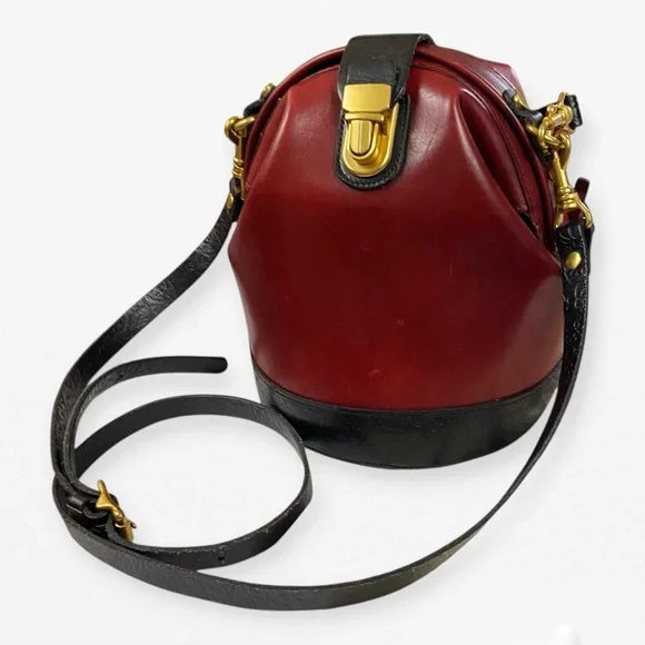 Old Trend Women's Burgundy and Black Crossbody Bag - Picture 4 of 14